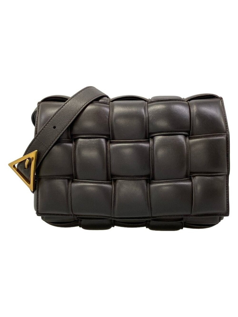 Bottega Veneta Shoulder Bag Padded Cassette Dark Brown Leather